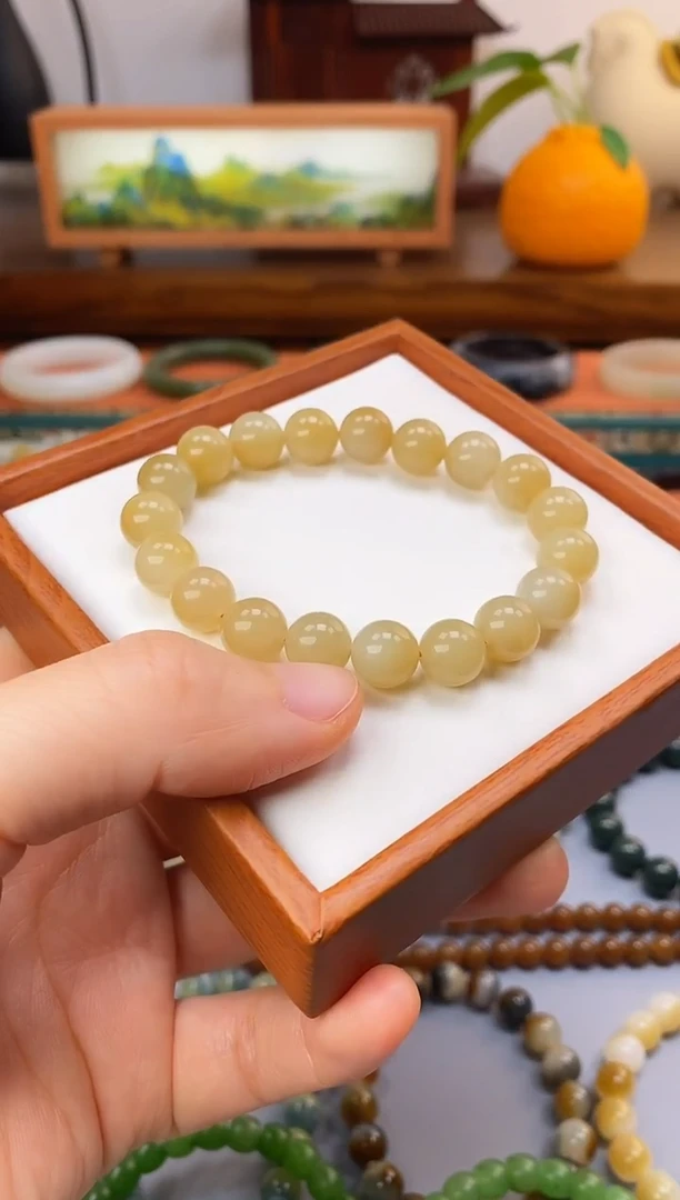 未镶嵌手串和田玉且末蜜糖