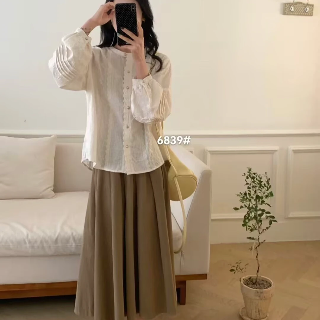 （香香 6839） 重工刺绣长袖小衫女