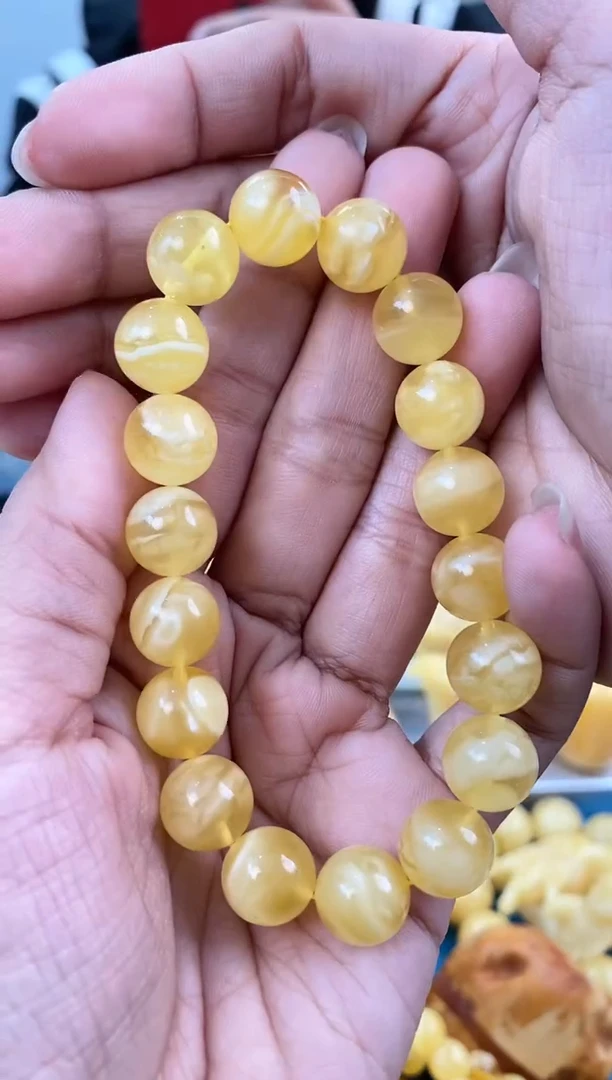 【闪购商品】蜜蜡裸石未镶嵌天然琥珀蜜蜡手串