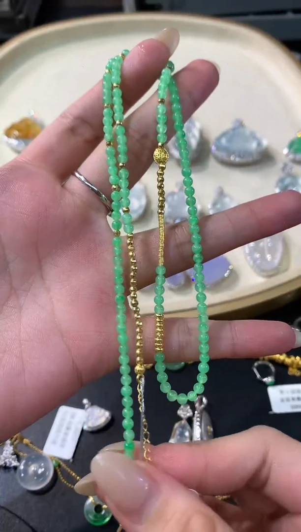 18K金镶嵌手链翡翠W149|9800多样性发其一