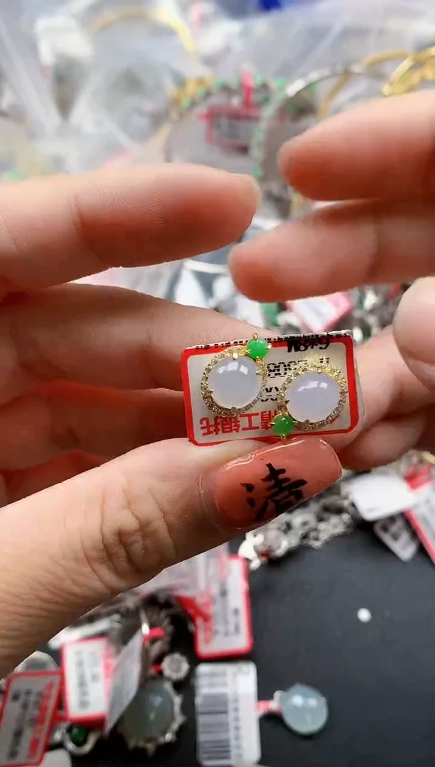 银S925镶嵌戒指翡翠天然A货缅甸翡翠