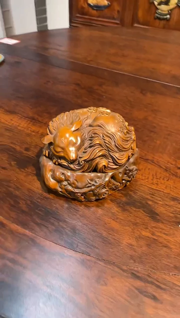 木小叶黄杨木  香炉  摆件