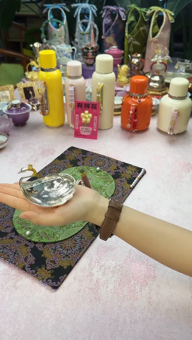118 呆坐天鹅银茶漏