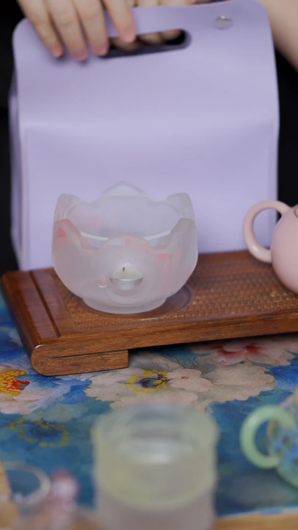 粉色 莲花 温茶器 +礼盒