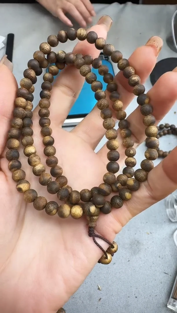 沉香手串0612紫棋圆珠多圈多样性发一