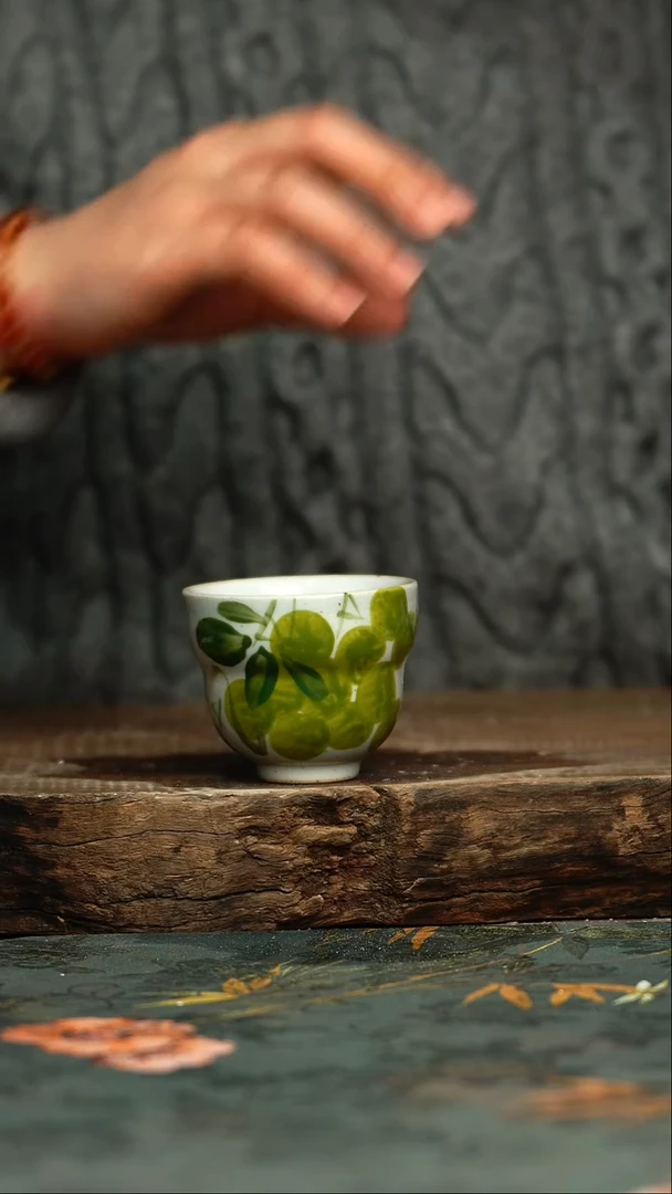 【闪购商品】杯釉下彩手工手绘同款陶器