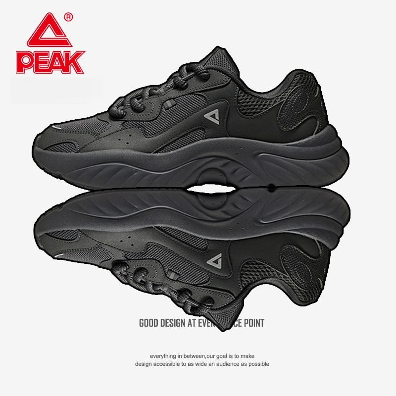 匹克轻弹运动男鞋小胖鞋冬季厚底增高老爹鞋女休闲潮鞋-DE440371