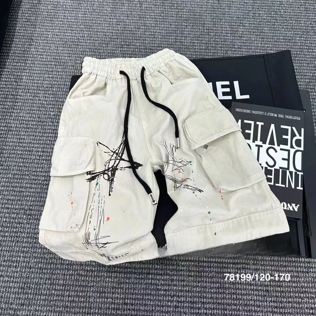 【杨少华服饰】新款夏季中大童时尚阔腿韩版洋气休闲短裤78199