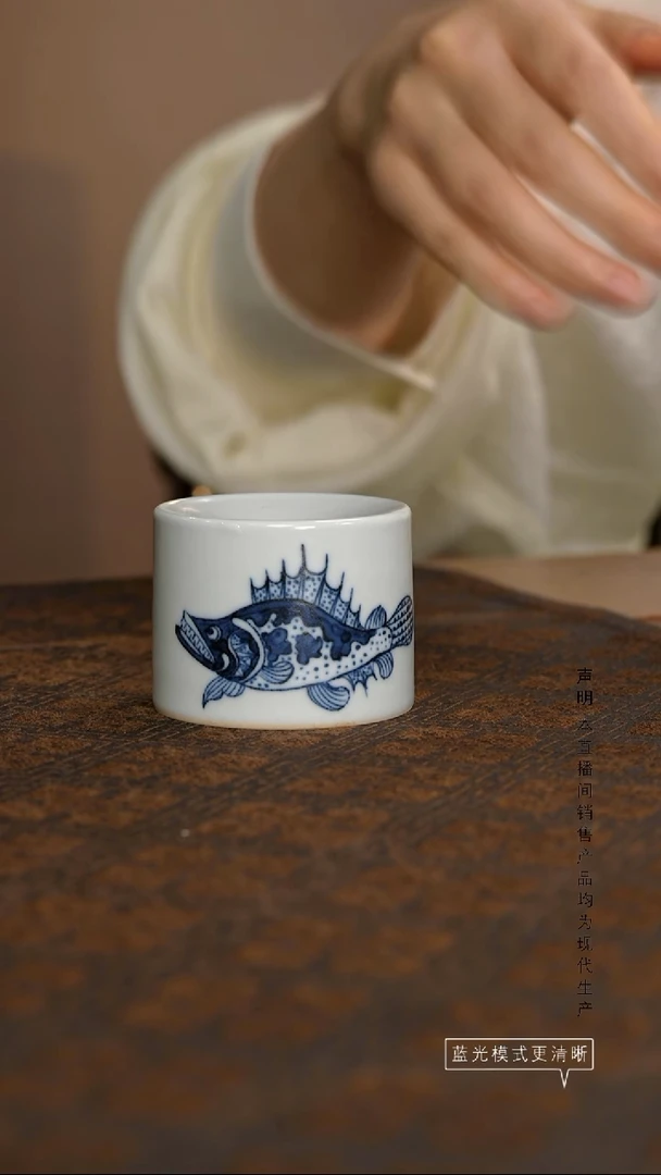 瓷片景德镇斌芬陶瓷/蓝香插