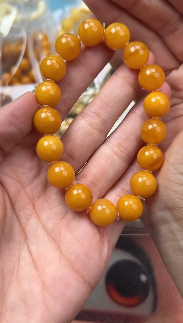 裸石蜜蜡未镶嵌蜜蜡珠子带瑕疵 假一赔万