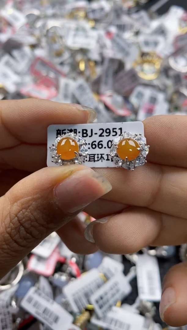 银S925镶嵌戒指翡翠101010------5