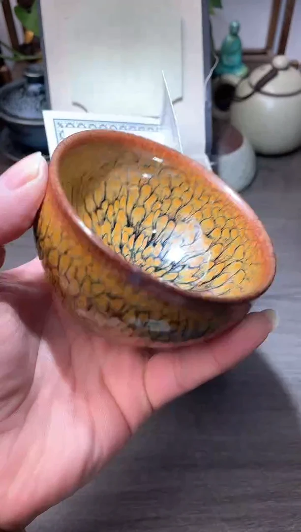 茶盏金鹧鸪带礼盒