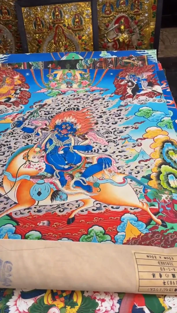 装裱画精品手绘唐卡链接--A160