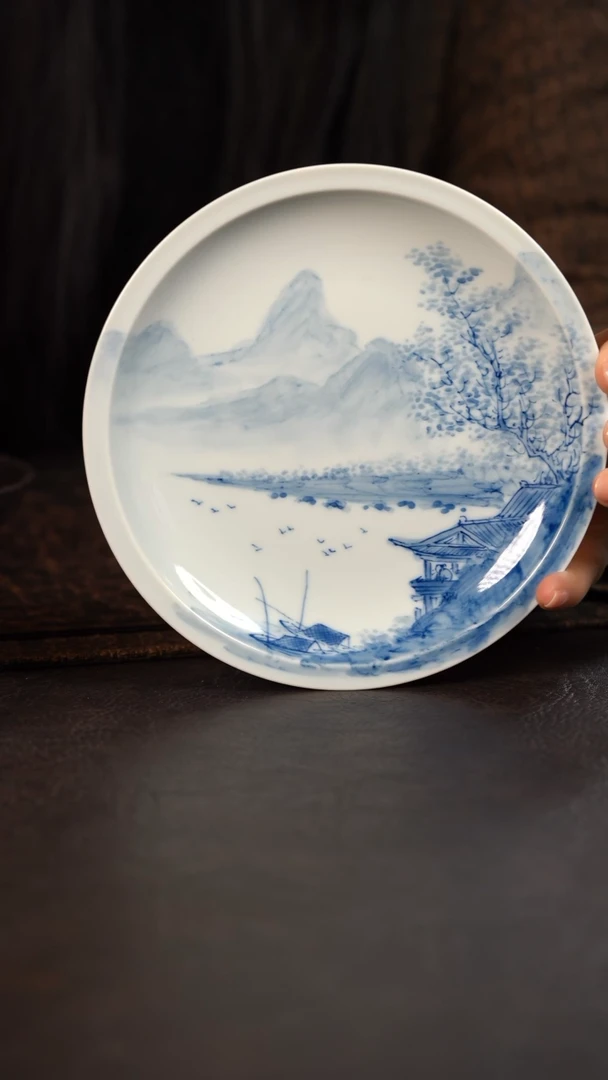 【闪购商品】杯199号HLX陶瓷重工山水大壶承