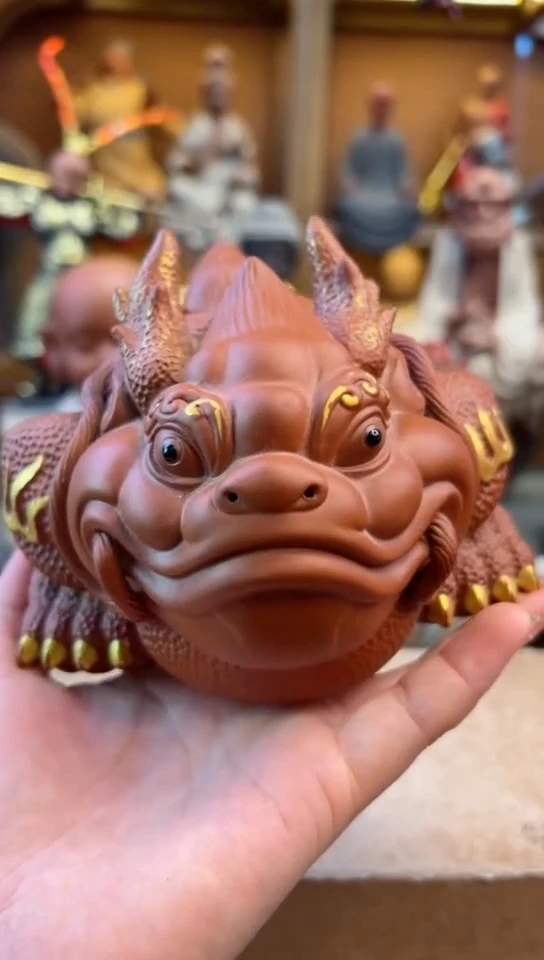 紫砂茶宠器闵茶宠摆件