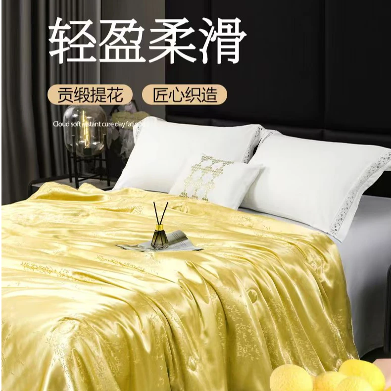 【30天试睡】轻奢贡缎提花夏凉被200*230cm双人床用夏被QT105
