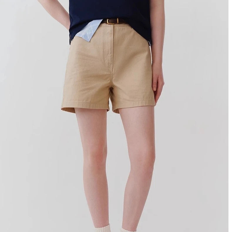 TeenieWeenie2025夏季棉质斜纹休闲裤通勤时尚短裤子TTTH252401E
