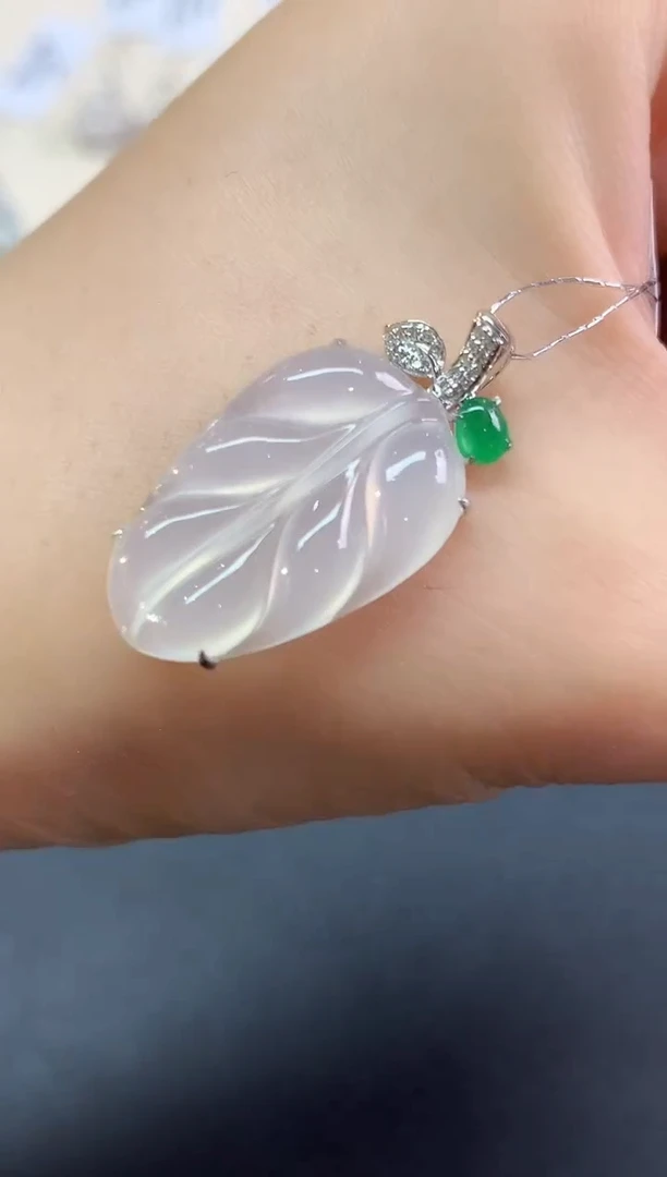 吊坠(不含链)18K金镶嵌翡翠吊坠(不含链)|3980