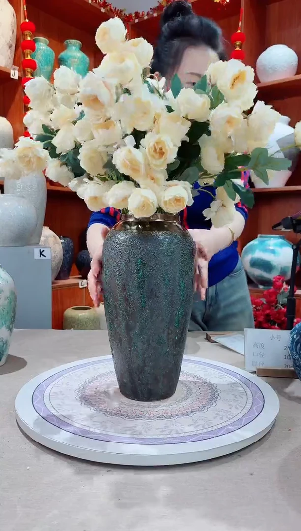 【闪购商品】瓶陶瓷花瓶 无花 青铜大号
