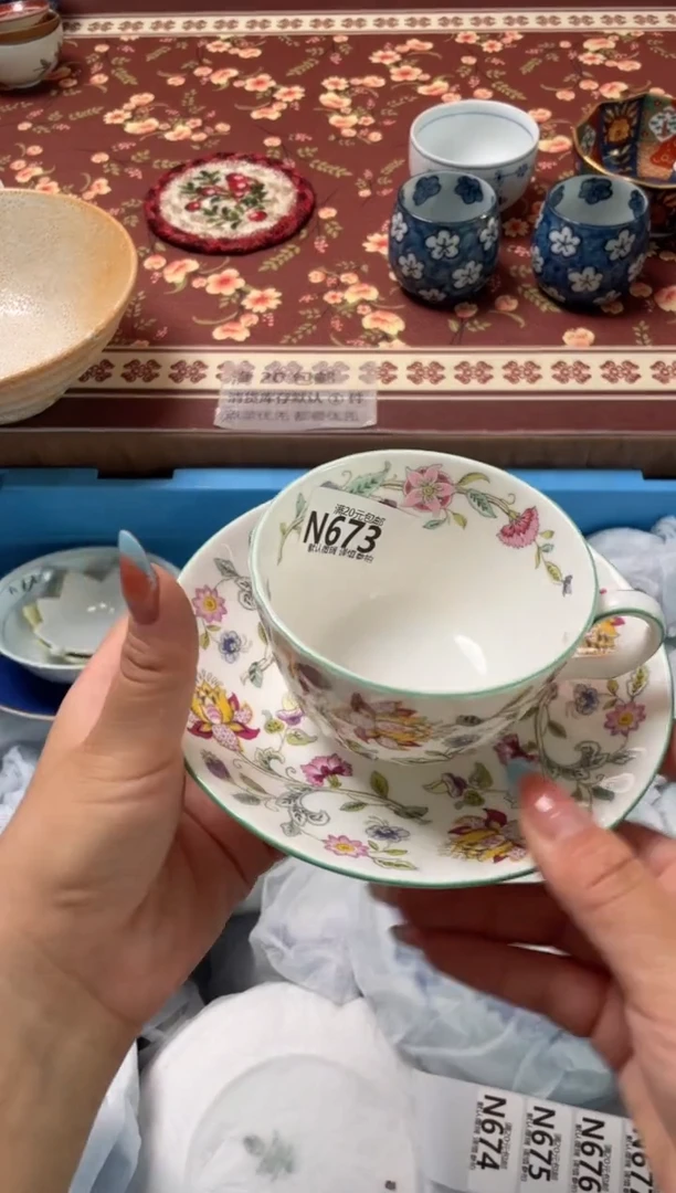 瓷片雨****花瓷器瓷器N673