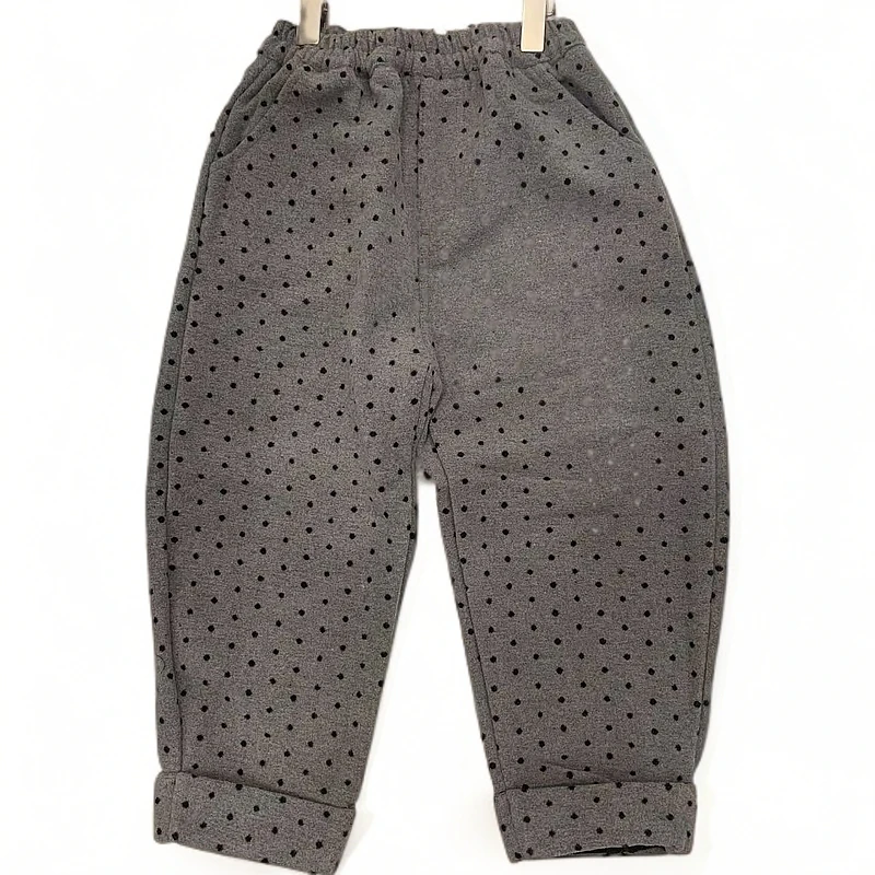 6060款儿童休闲裤女童男童针织时尚大童灰色小童