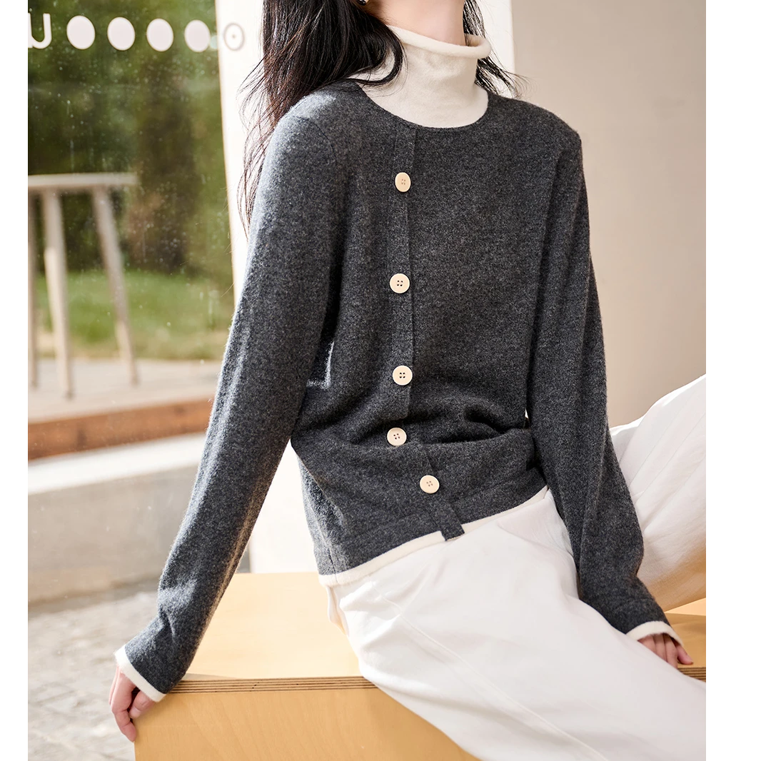 18-24117女士100分山羊绒时尚秋冬百搭上衣