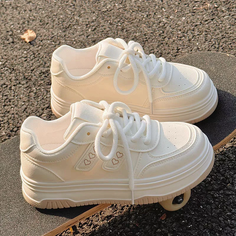时尚百搭小白鞋女春夏款女鞋2025新款爆款鞋子休闲板鞋厚底运动鞋