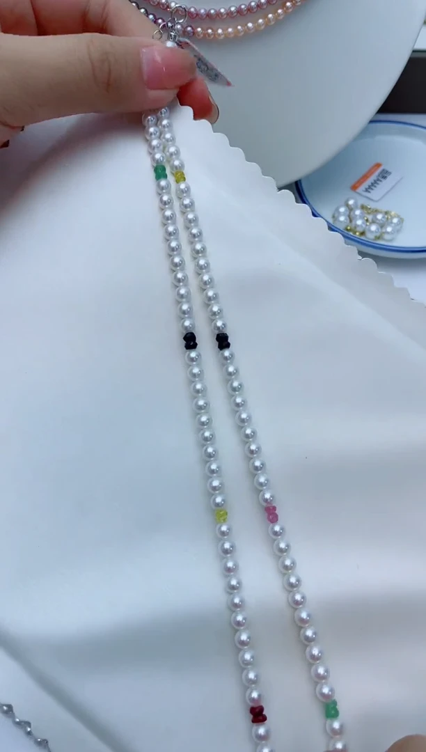 淡水珍珠未镶嵌颈饰W7