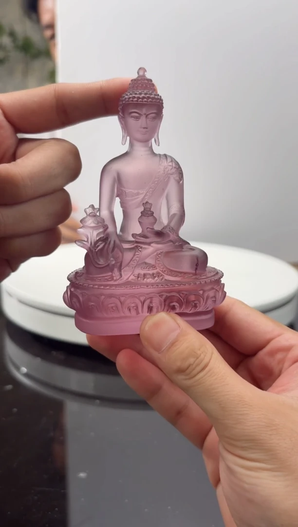 摆件紫色药师佛摆件