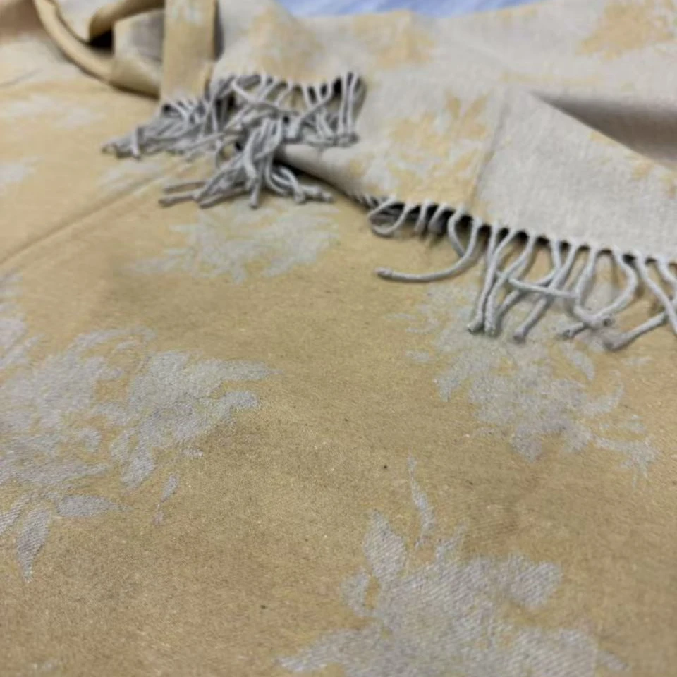 【柒玥专属】黄色汉麻流苏盖毯 130*170