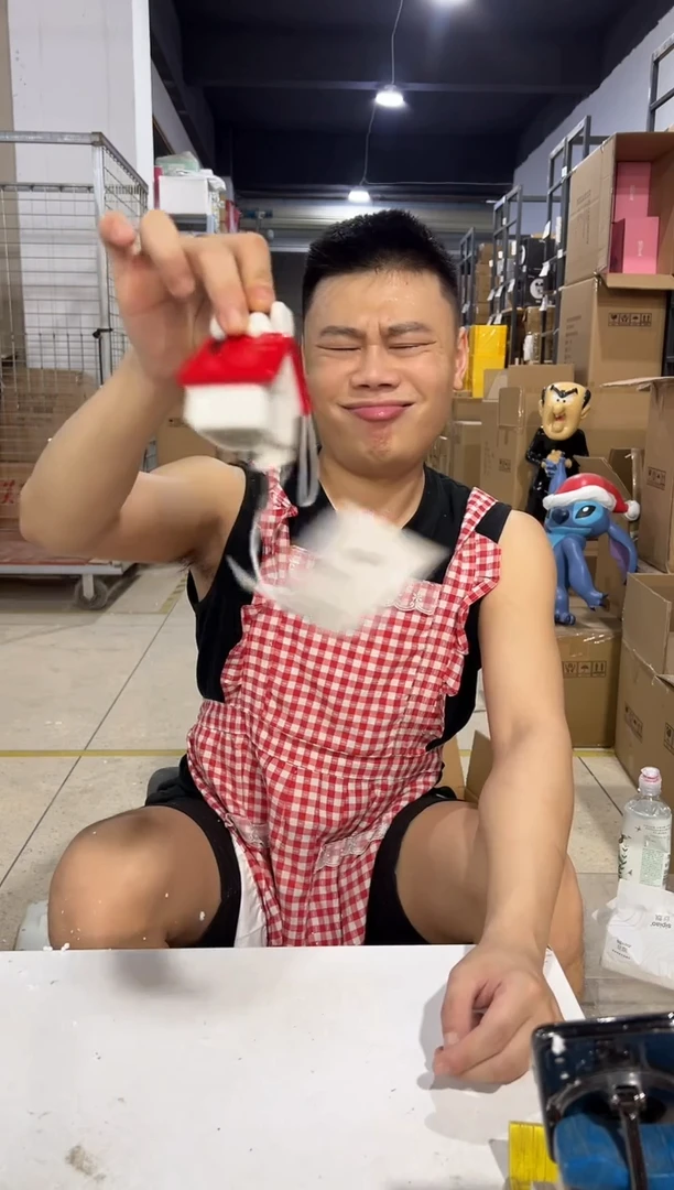 瓷片史努比红房子风铃