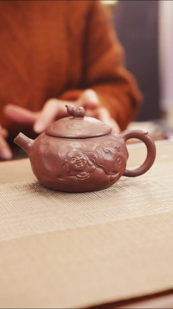 原矿老紫泥福禄双全紫砂壶13