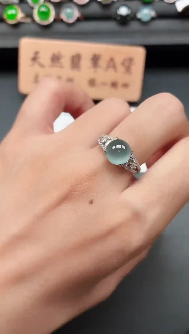 银S925镶嵌戒指翡翠1111