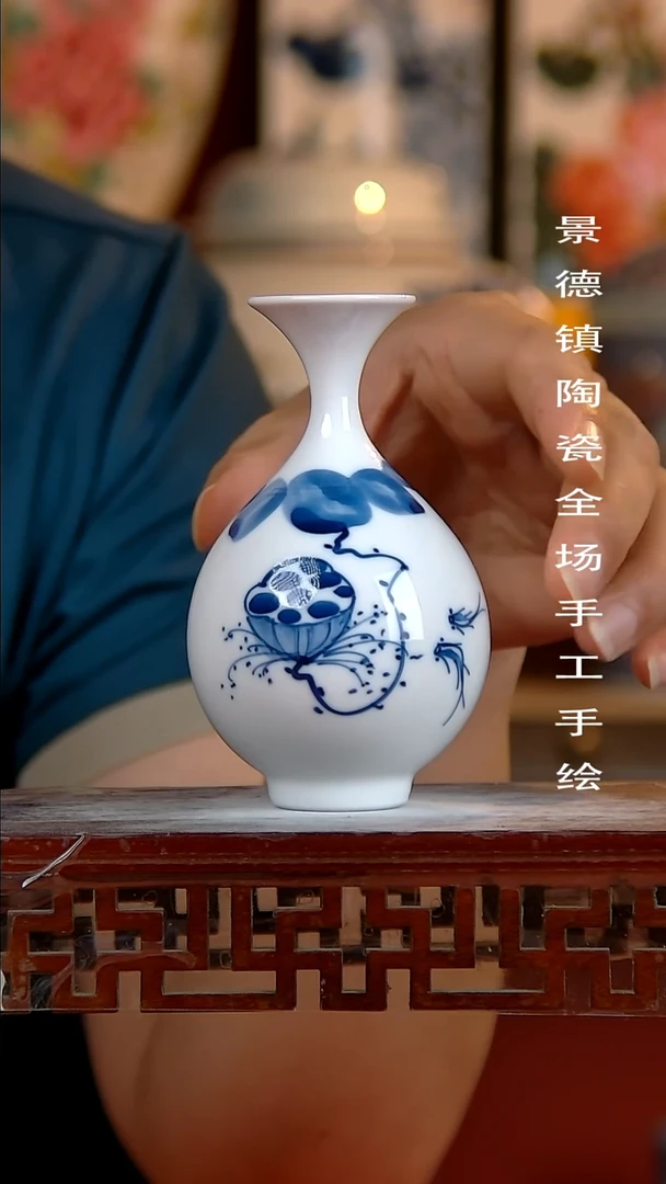 摆件景德镇陶瓷 手工手绘