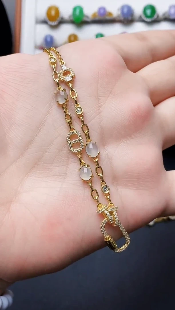 银S925镶嵌戒指翡翠0136