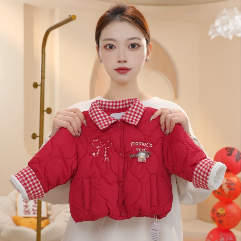 MOMOCOmini冬季女婴童蝴蝶结新年小棉服女宝外套87810101095