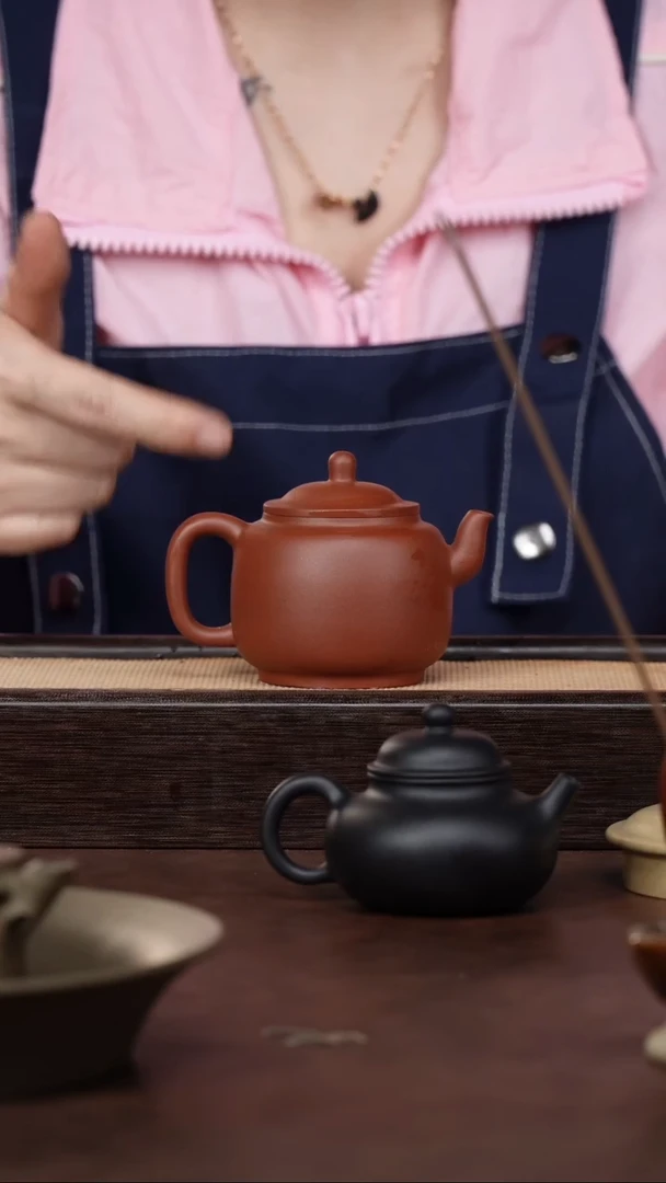 茶壶紫砂墨林壶  红皮龙  130cc