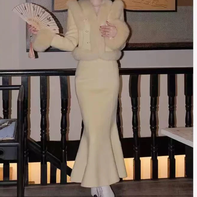 【套装】子芸定制小香风显瘦气质网红轻奢时尚百搭秋冬预D4TZ8797A