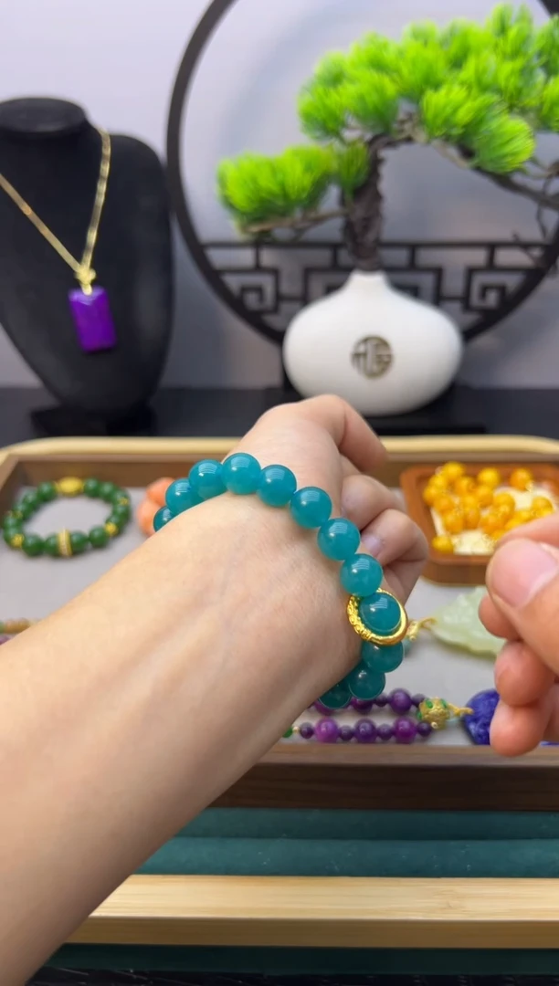 【闪购商品】天河石手链14K金镶嵌S132