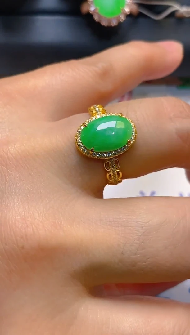 【闪购商品】翡翠耳饰银S925镶嵌天然A货翡翠1