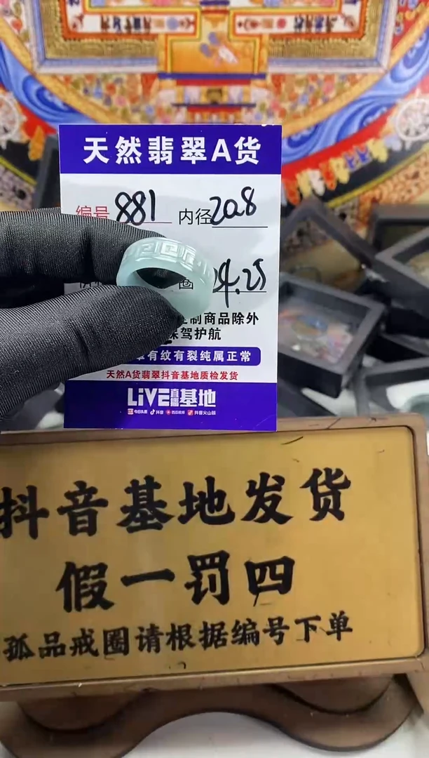 未镶嵌戒圈翡翠881