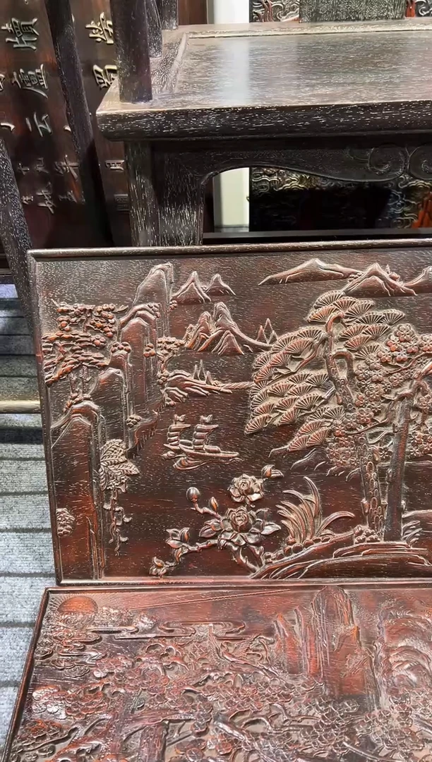 木紫檀雕刻一物一拍