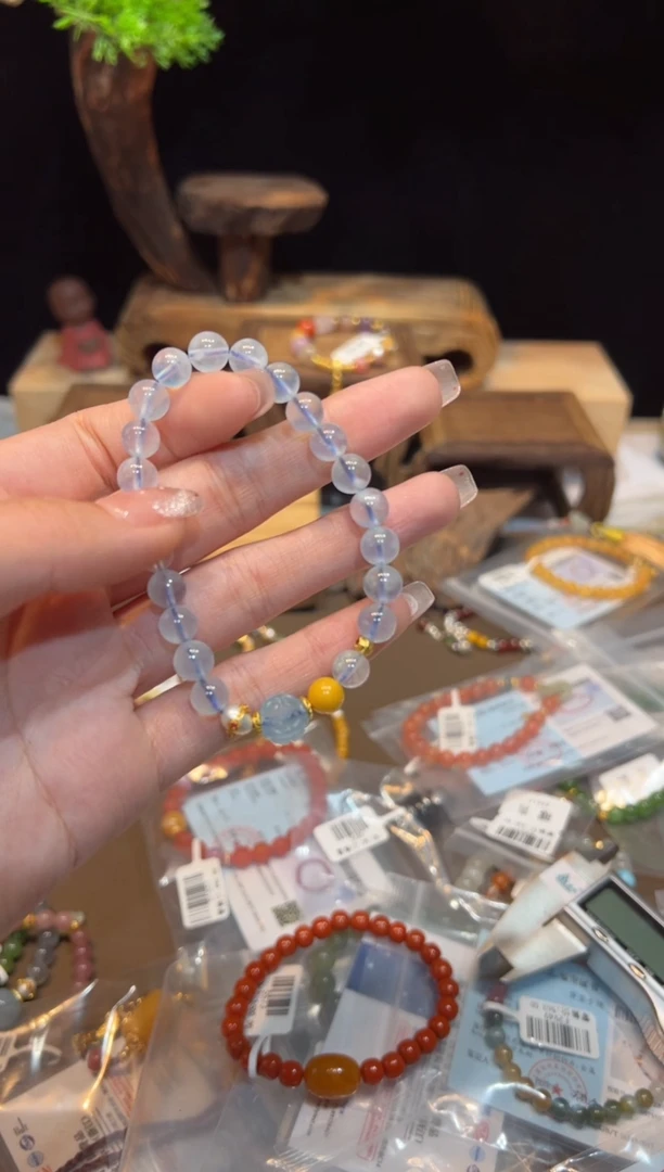 【闪购商品】海蓝宝石手链未镶嵌手饰@@B1141