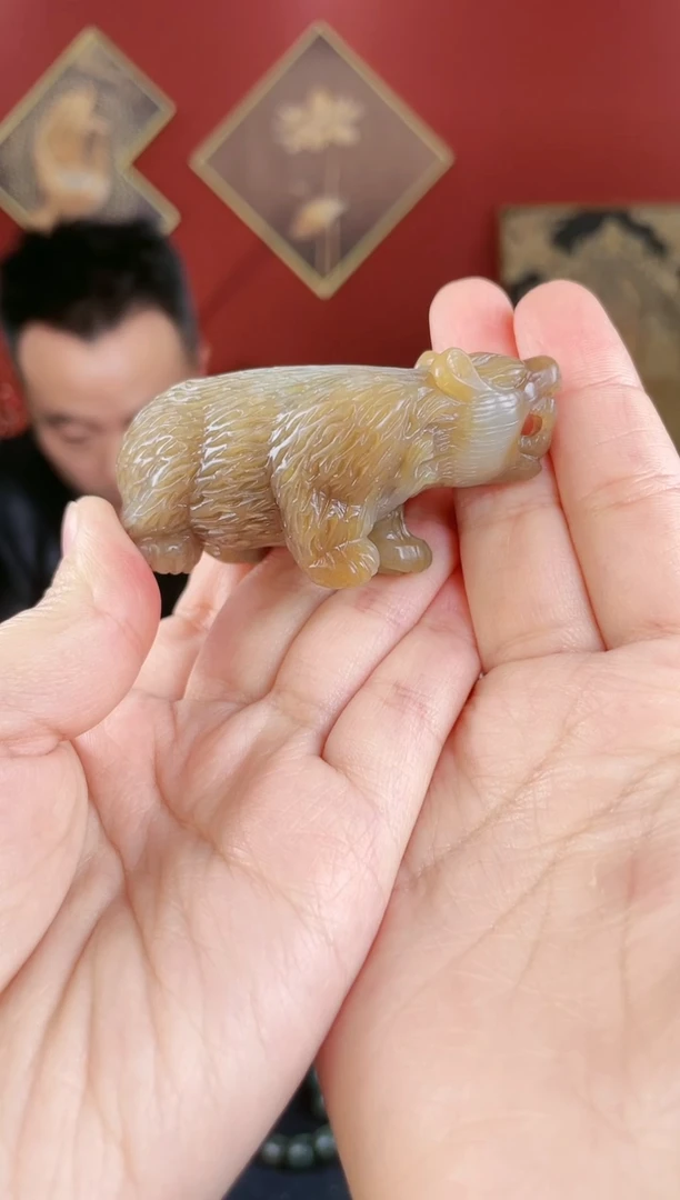 【闪购商品】和田玉把件未镶嵌糖熊