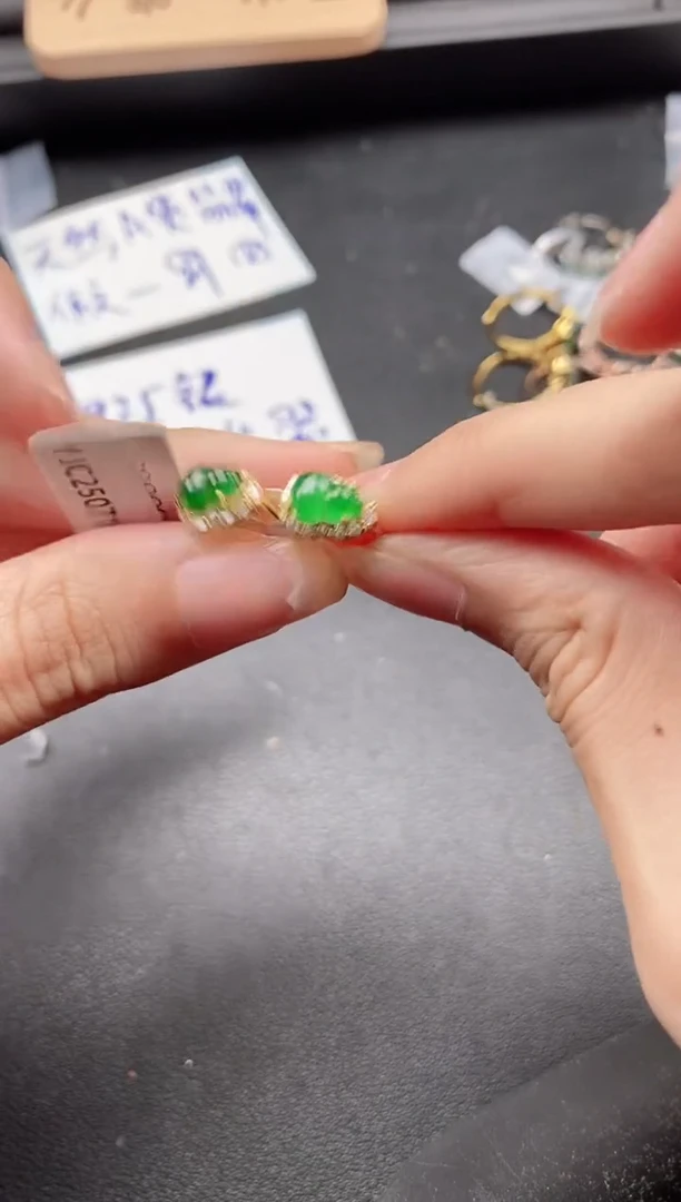 翡翠戒指银S925镶嵌51151