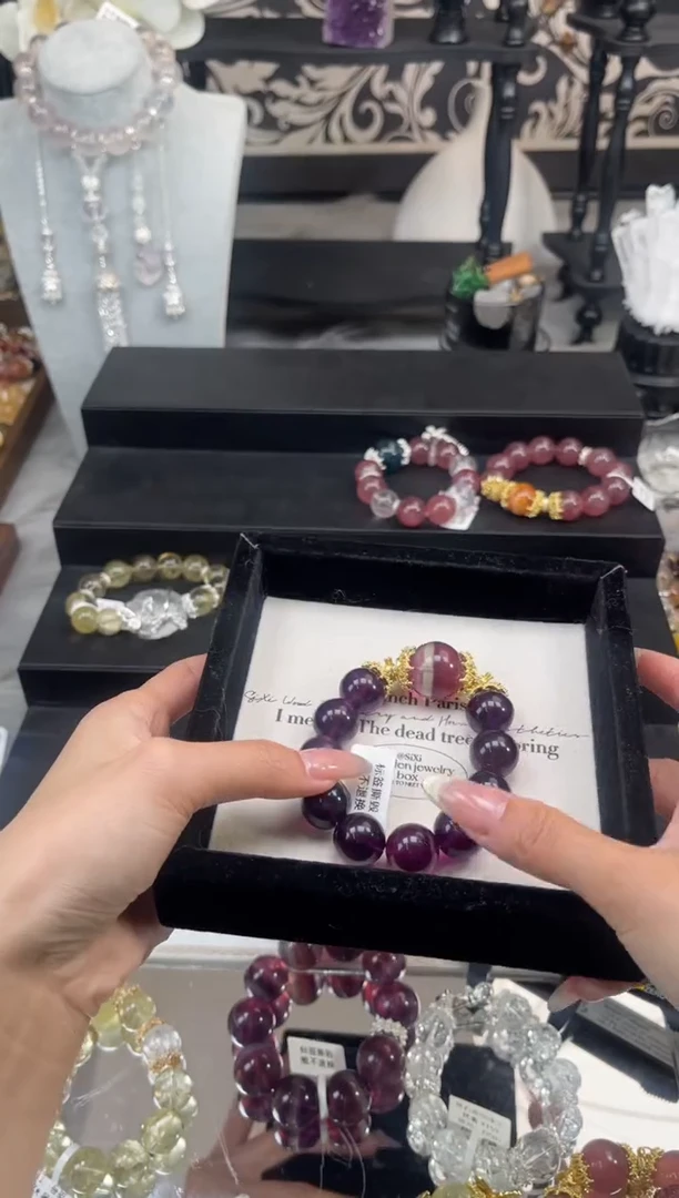 【闪购商品】烟晶手链银S925镶嵌天然水晶 多样性发货