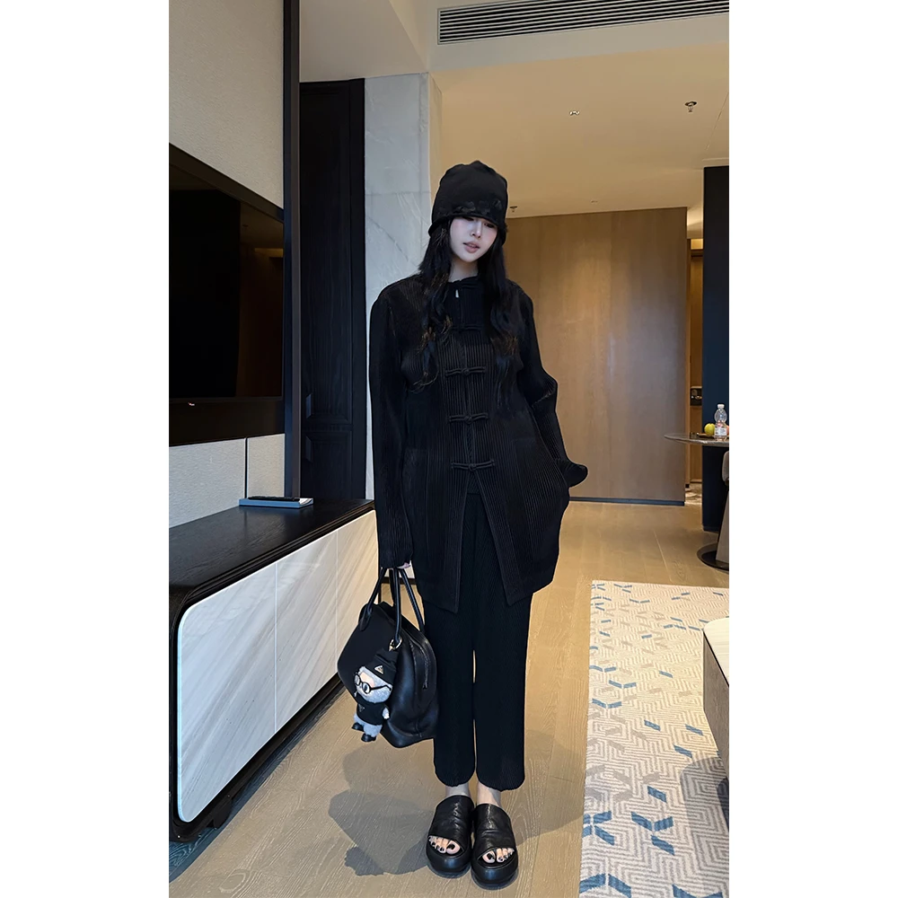 LA CALLA三宅系列 三宅盘扣上衣YY-AV5982不可熨烫