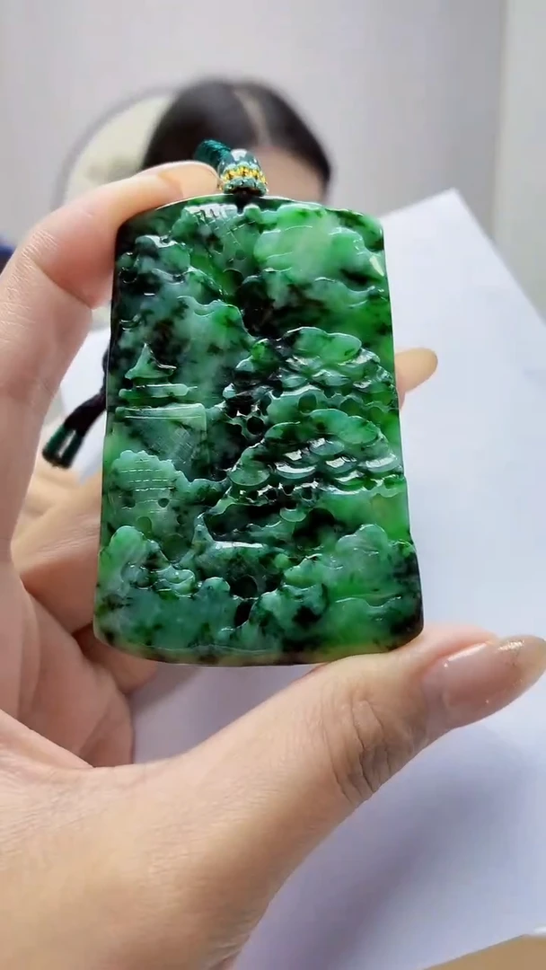 未镶嵌定制翡翠4812MM-毛货挂件39