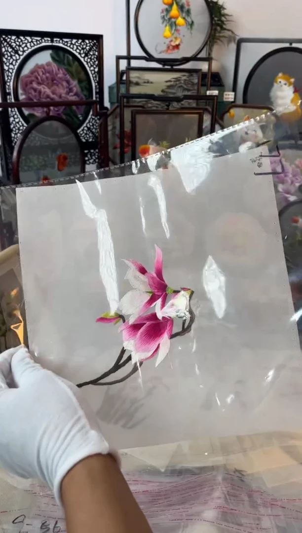 织绣纯手工苏绣双面绣绣片177