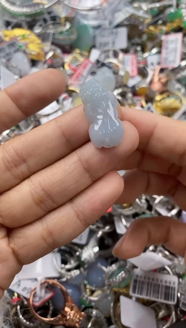 银S925镶嵌戒指翡翠7777---3